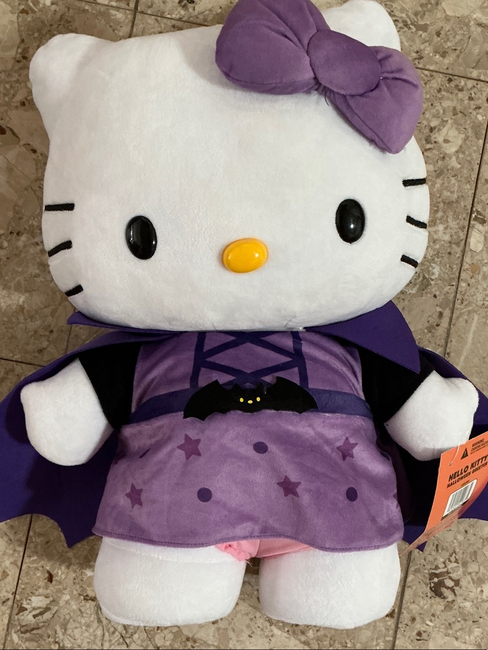Hello Kitty Purple Bat Halloween greeter, New with tag